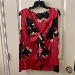 Ann Taylor, XL, Pink & Black Sleeveless Blouse